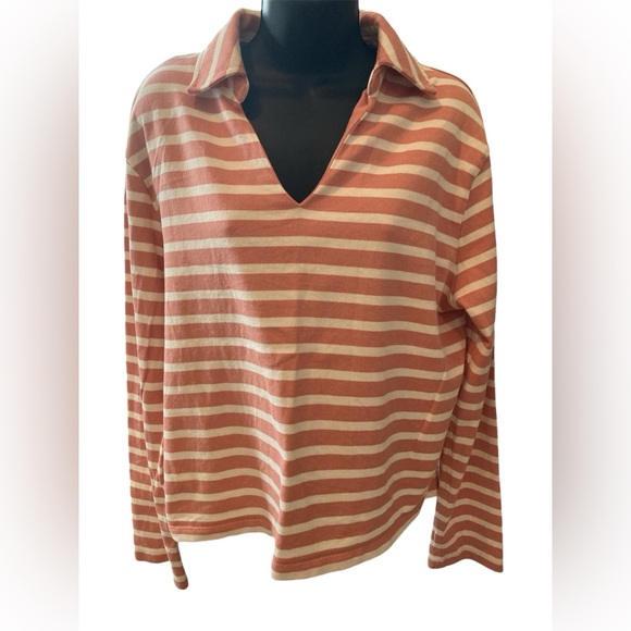 Boden 100% Cotton Long Sleeve Striped Pullover Top. Size Medium. - Picture 11 of 11